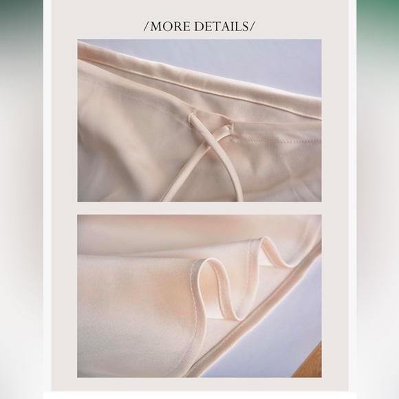 NWT Satin Silk Maxi Skirts Drawstring Flared Casual A-Line Long Skirt - Picture 4 of 4